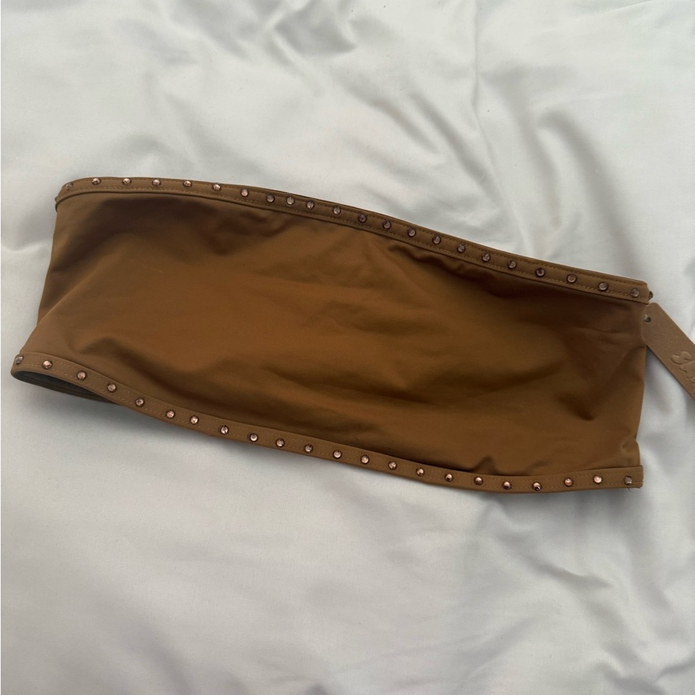 SKIMS almond Bandeau Swim Top